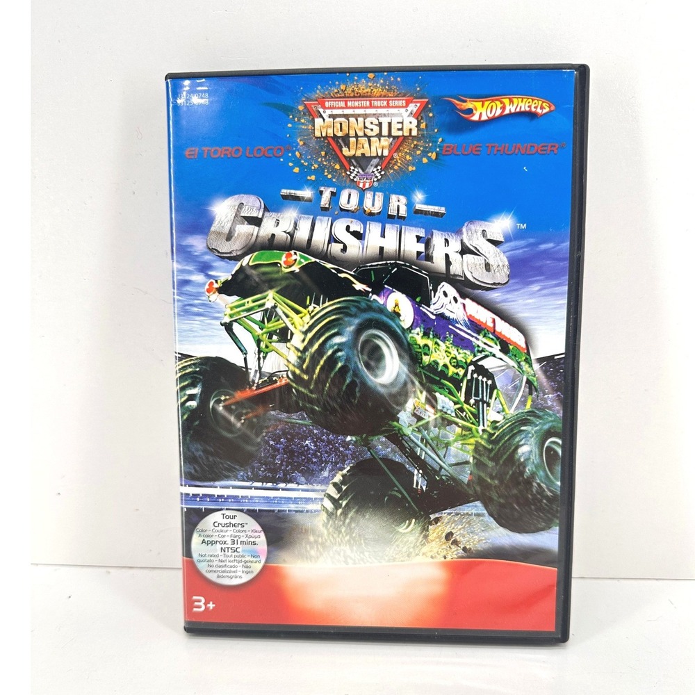 Hot Wheels Monster Jam Tour Crushers DVD 2006 OOP Truck Blue Thunder Toro Loco